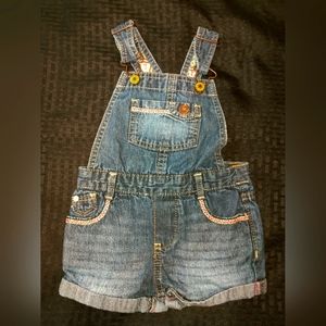 Girls jean overalls, size 12m